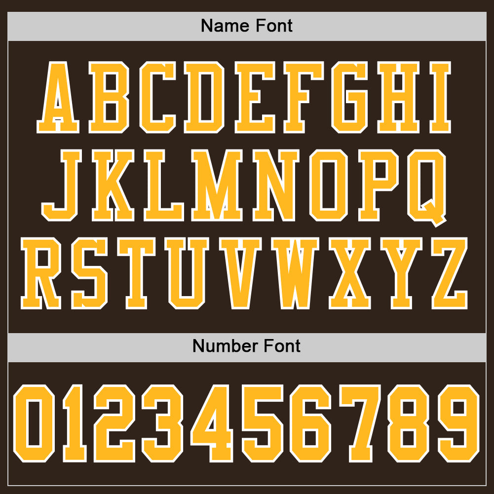 Custom Brown Gold-White Mesh Authentic Football Jersey - Sky-Custom