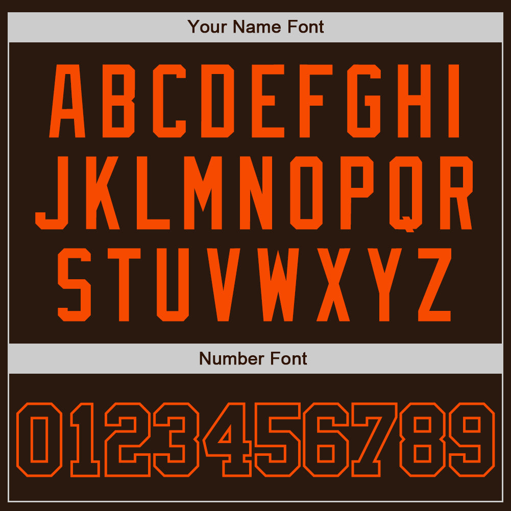 Custom Brown Brown-Orange Authentic Baseball Jersey - Sky-Custom