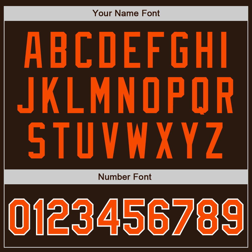 Custom Brown Orange-White Authentic Baseball Jersey - Sky-Custom