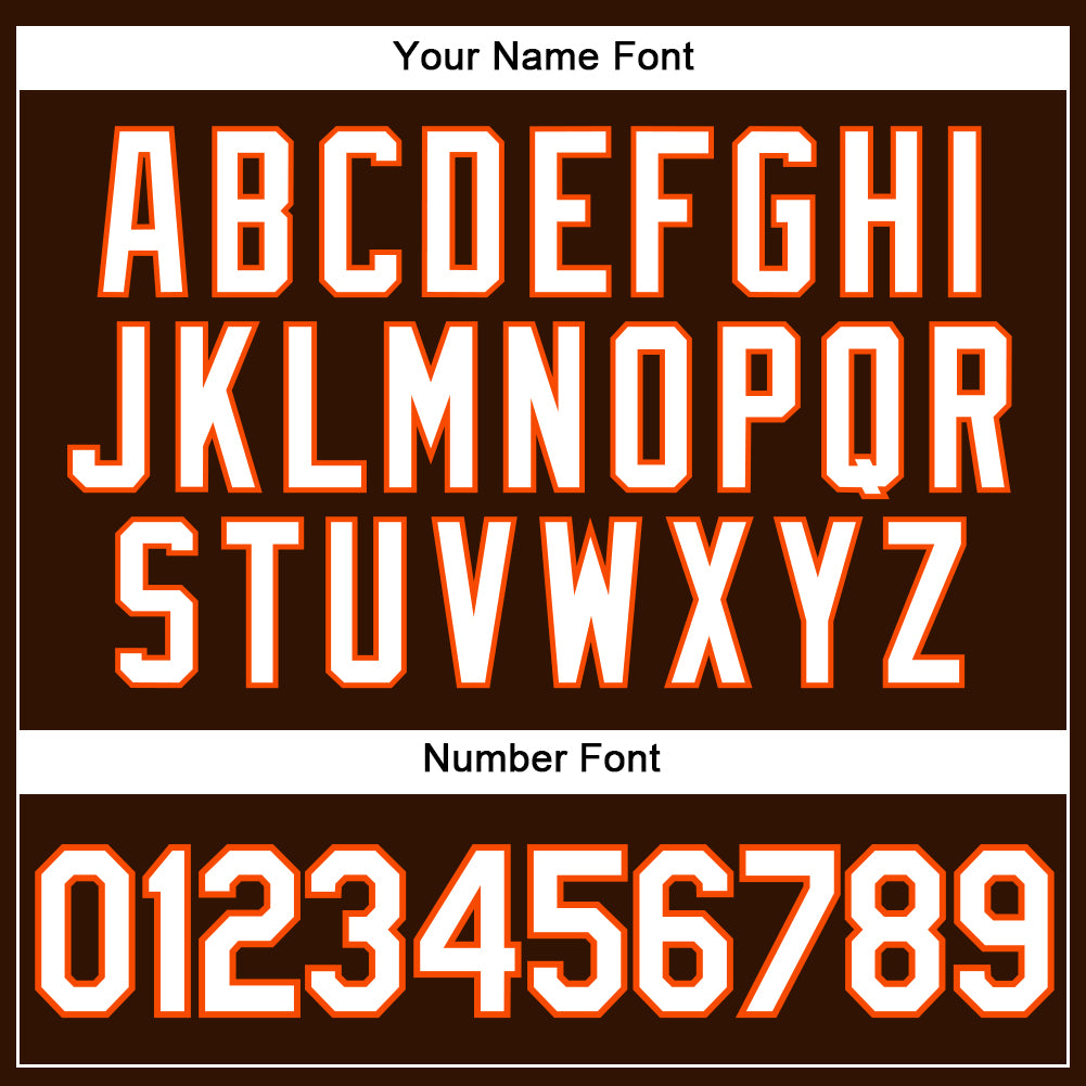 Custom Brown White Pinstripe Orange Authentic Baseball Jersey - Sky-Custom