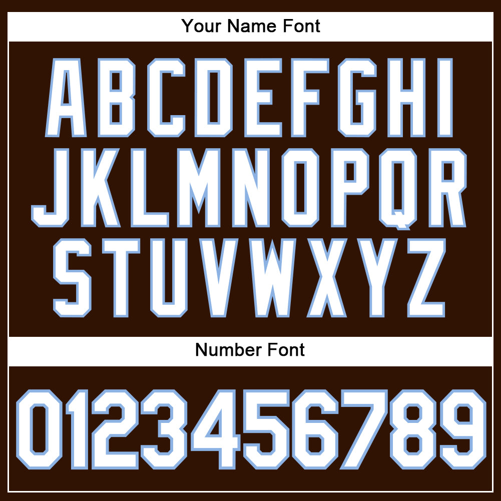 Custom Brown White Pinstripe Light Blue Authentic Baseball Jersey - Sky-Custom