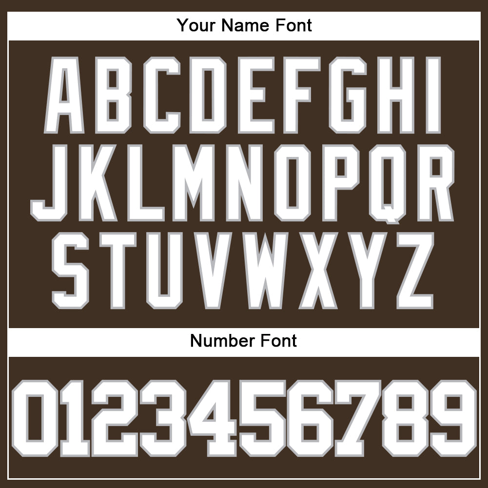 Custom Brown White-Gray Authentic Baseball Jersey - Sky-Custom