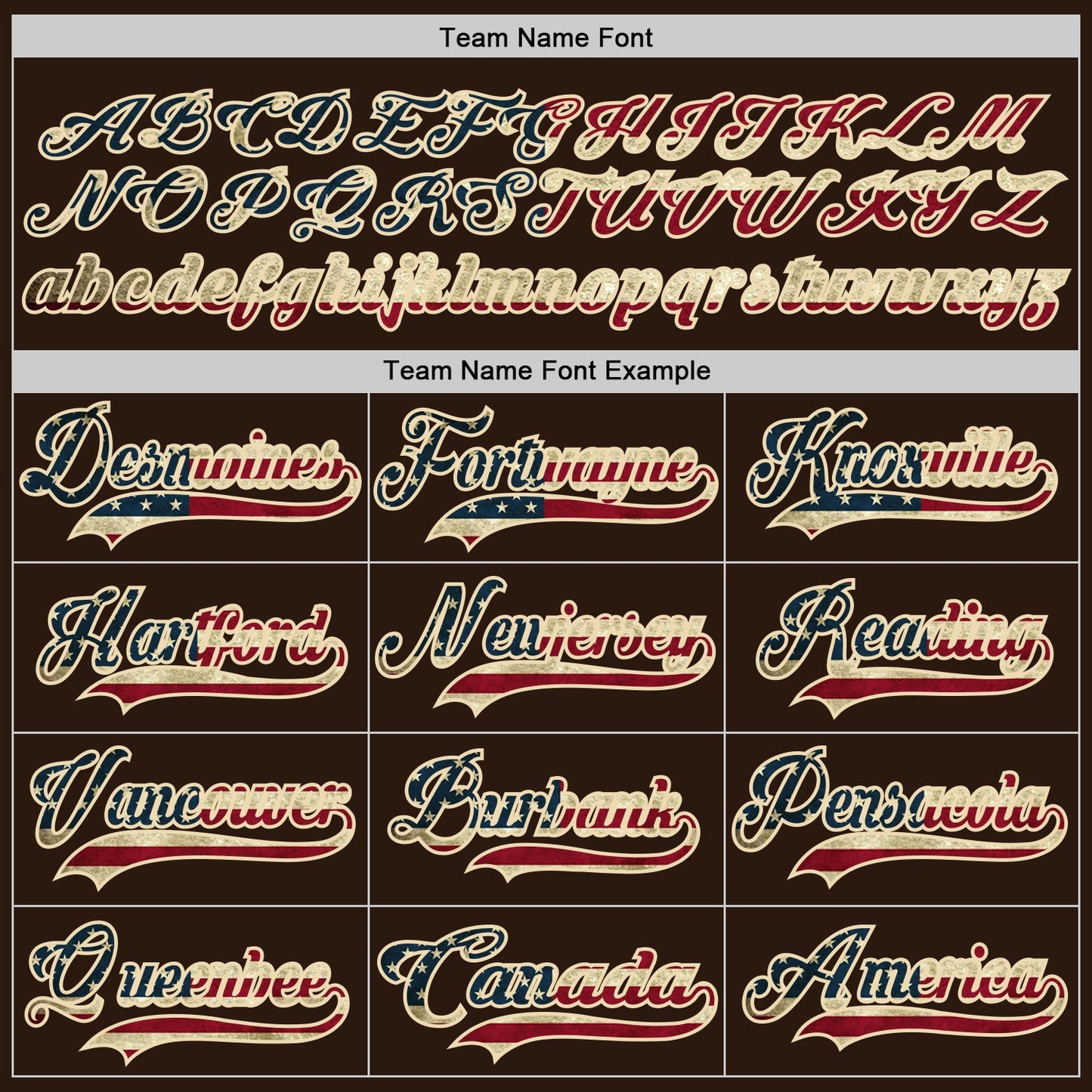 Custom Brown Vintage USA Flag Cream-Red Hockey Lace Neck Jersey - Sky-Custom
