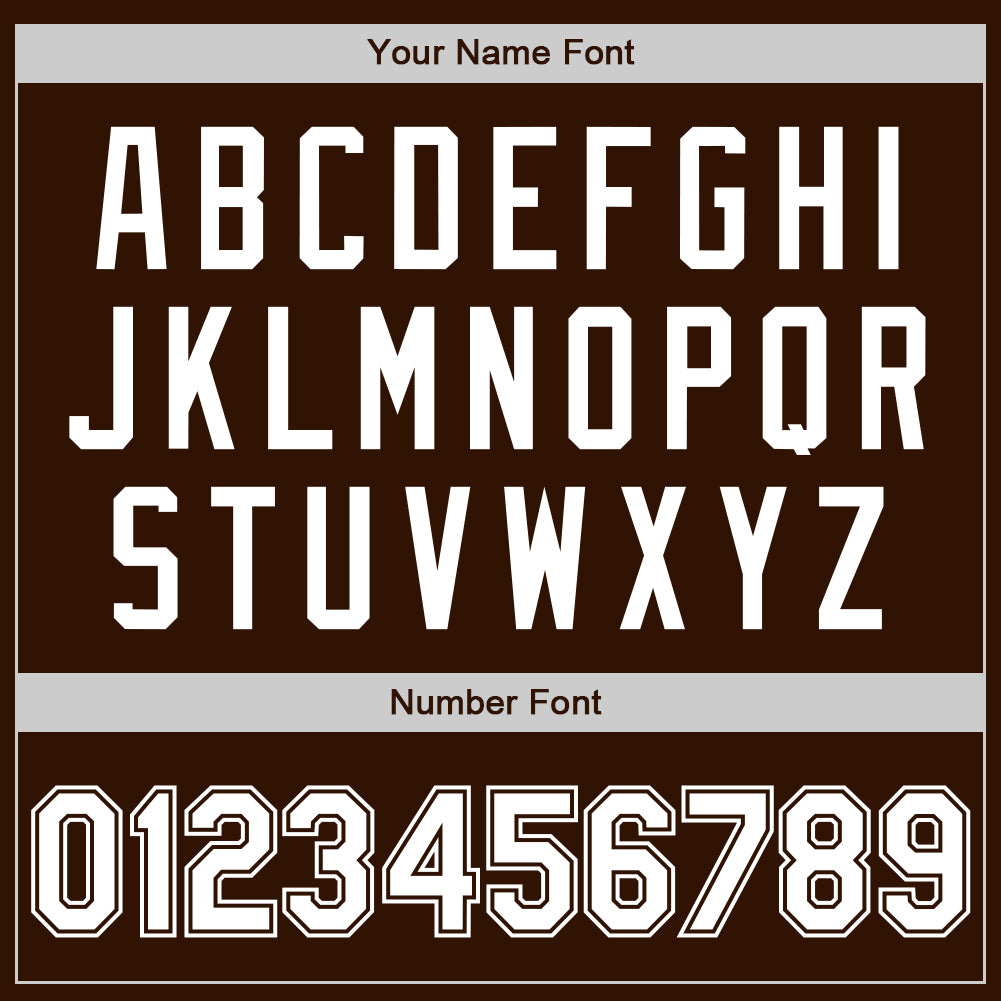 Custom Brown White Authentic Baseball Jersey - Sky-Custom