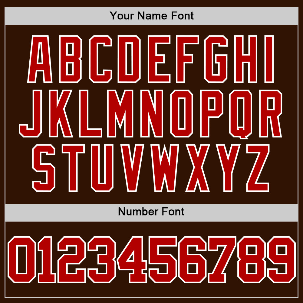 Custom Brown Red-White Authentic Basketball Jersey - Sky-Custom