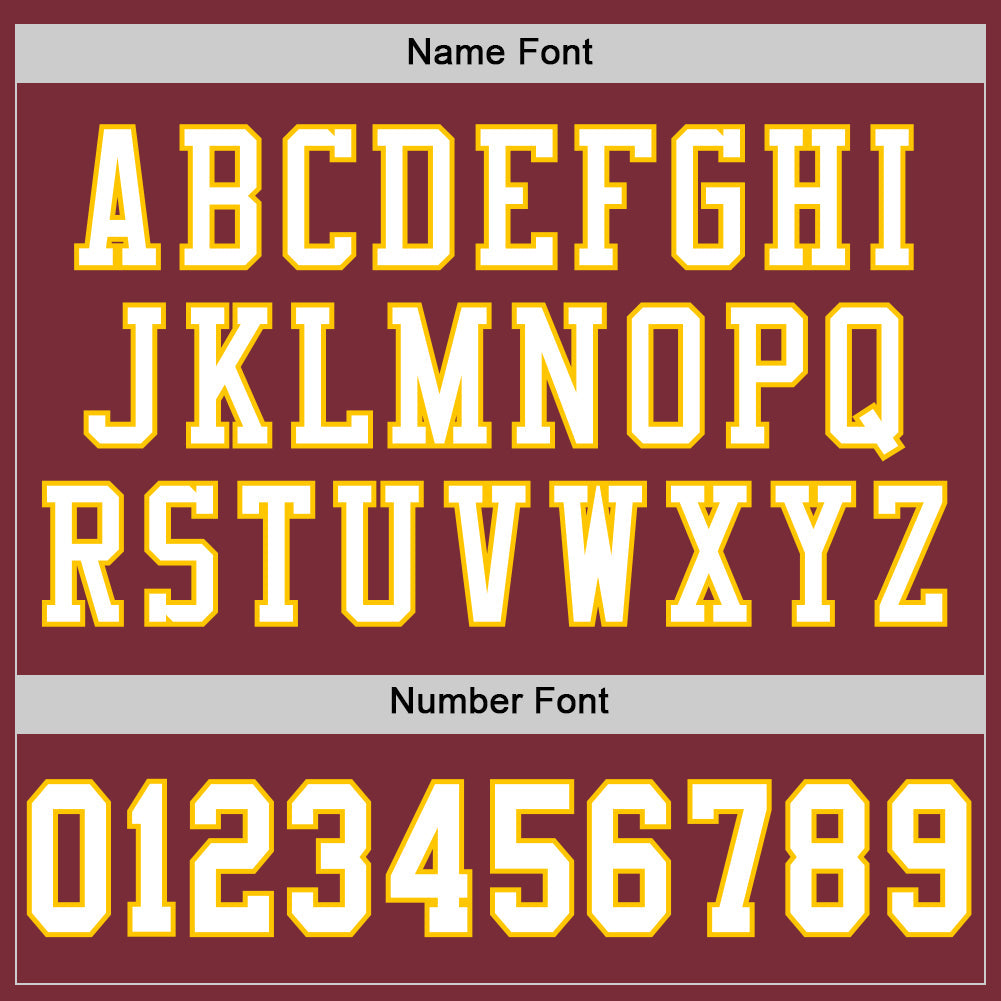 Custom Burgundy White-Gold Mesh Authentic Throwback Football Jersey - Sky-Custom