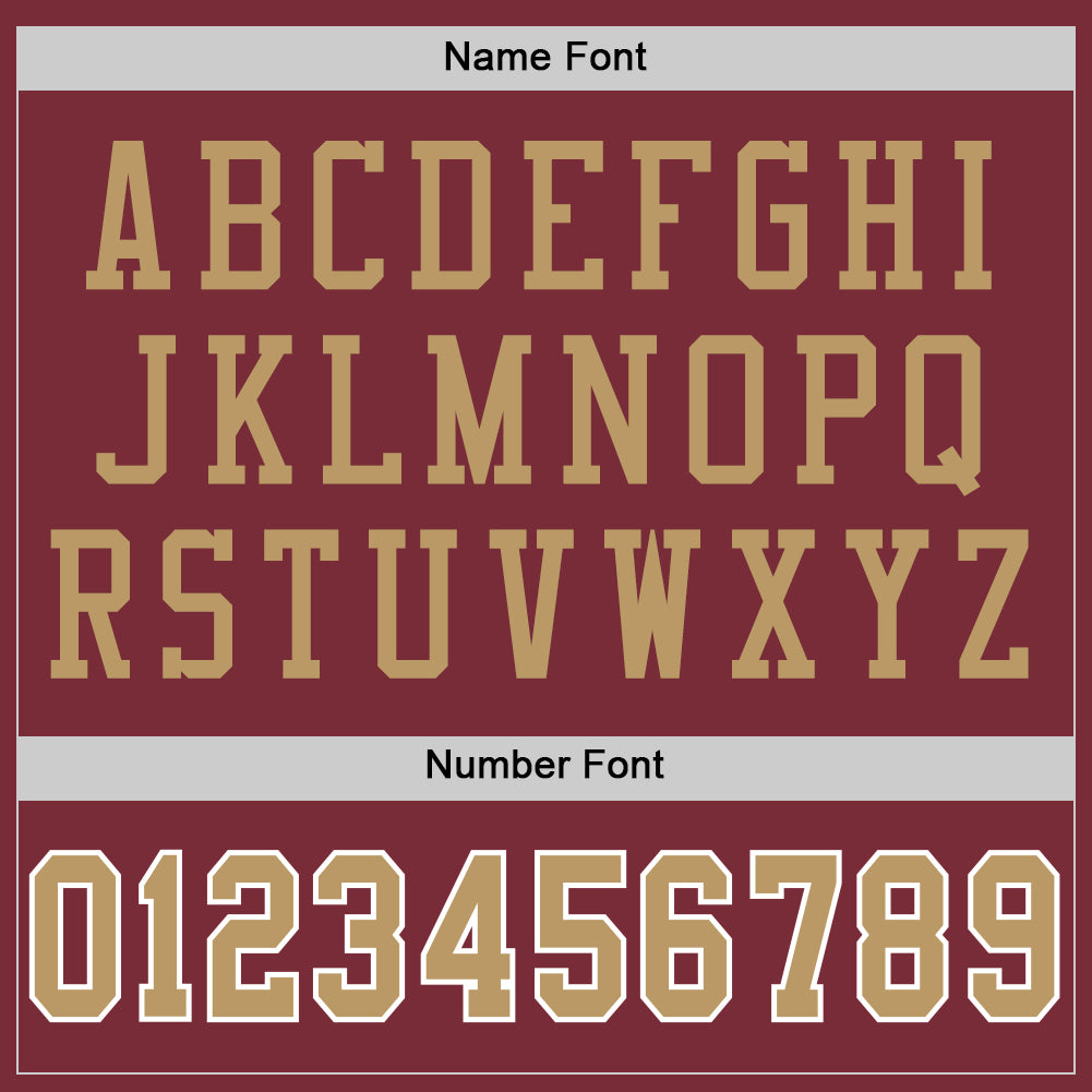 Custom Burgundy Old Gold-White Mesh Authentic Throwback Football Jersey - Sky-Custom