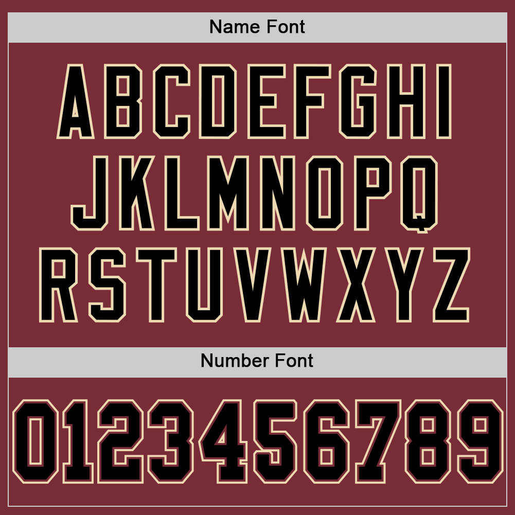 Custom Burgundy Black-Cream Mesh Authentic Football Jersey - Sky-Custom
