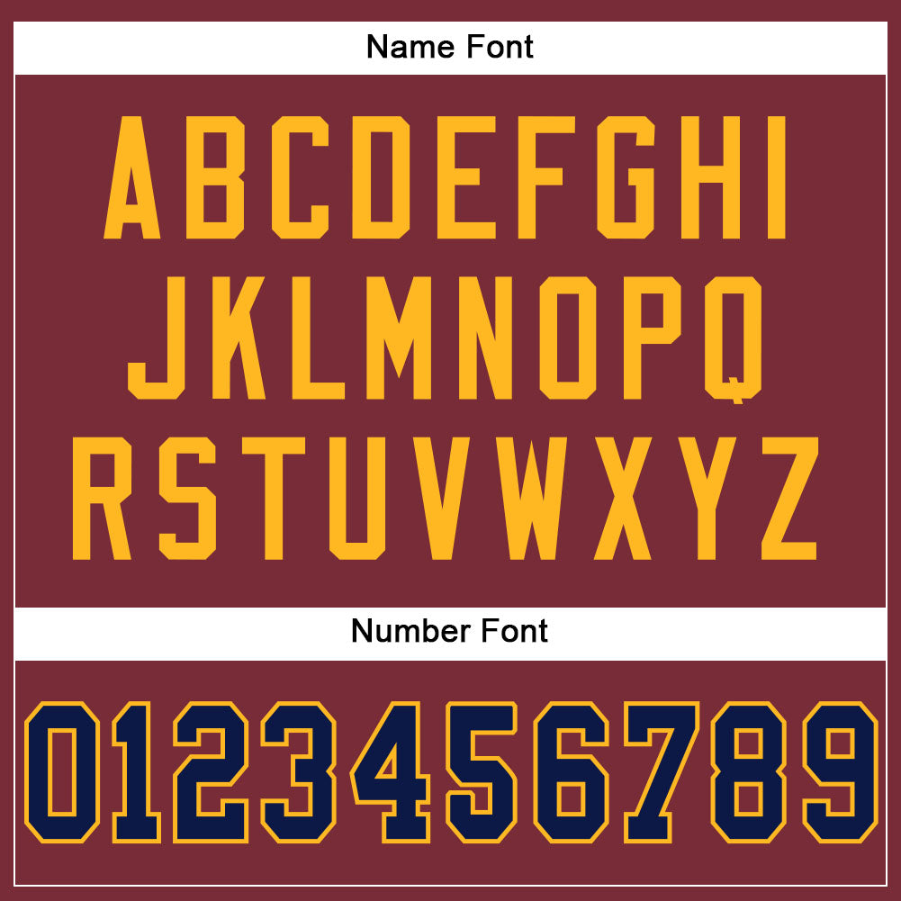 Custom Burgundy Navy-Gold Mesh Authentic Football Jersey - Sky-Custom