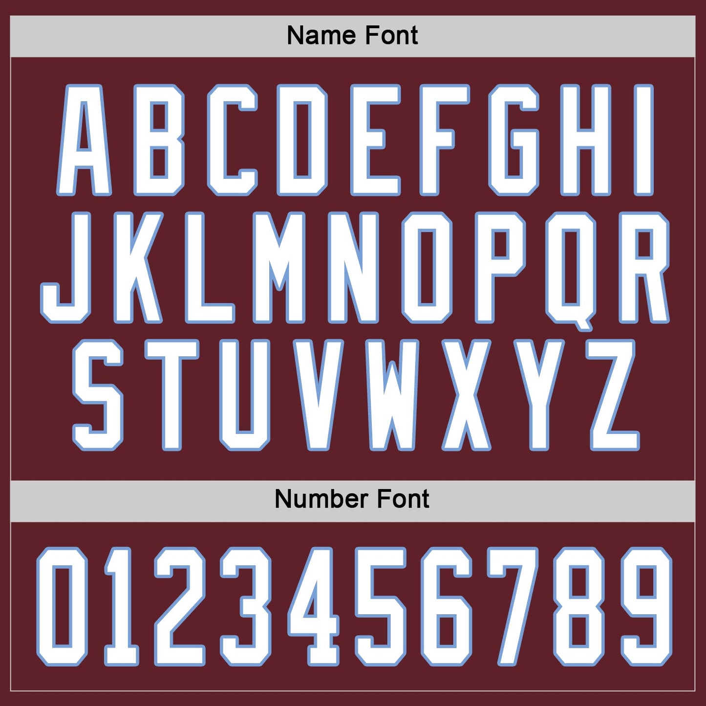 Custom Burgundy White-Light Blue Hockey Jersey - Sky-Custom