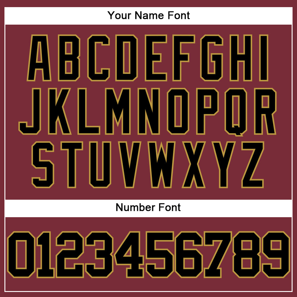 Custom Burgundy Black-Old Gold Authentic Baseball Jersey - Sky-Custom