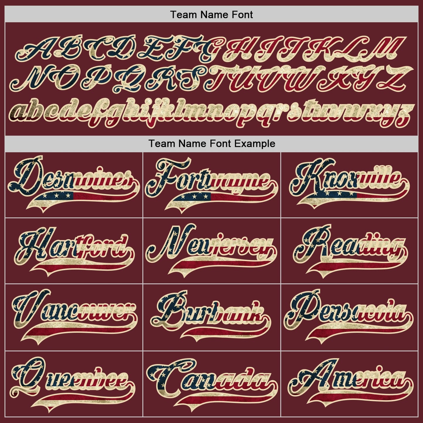 Custom Burgundy Vintage USA Flag Cream-Black Hockey Jersey - Sky-Custom