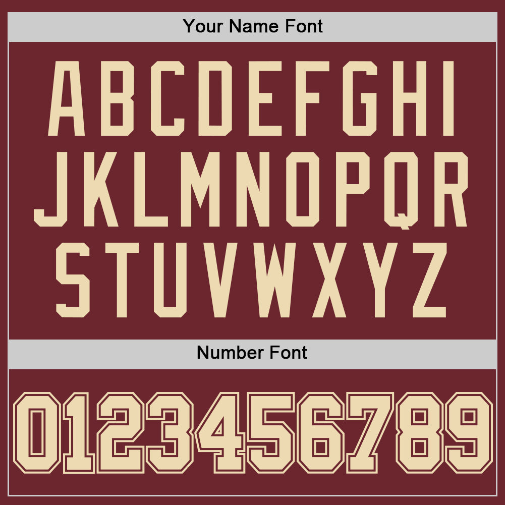 Custom Burgundy Cream Authentic Basketball Jersey - Sky-Custom