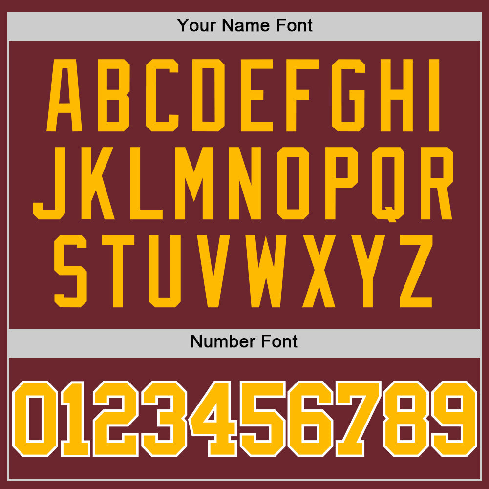 Custom Burgundy Gold-White Authentic Basketball Jersey - Sky-Custom