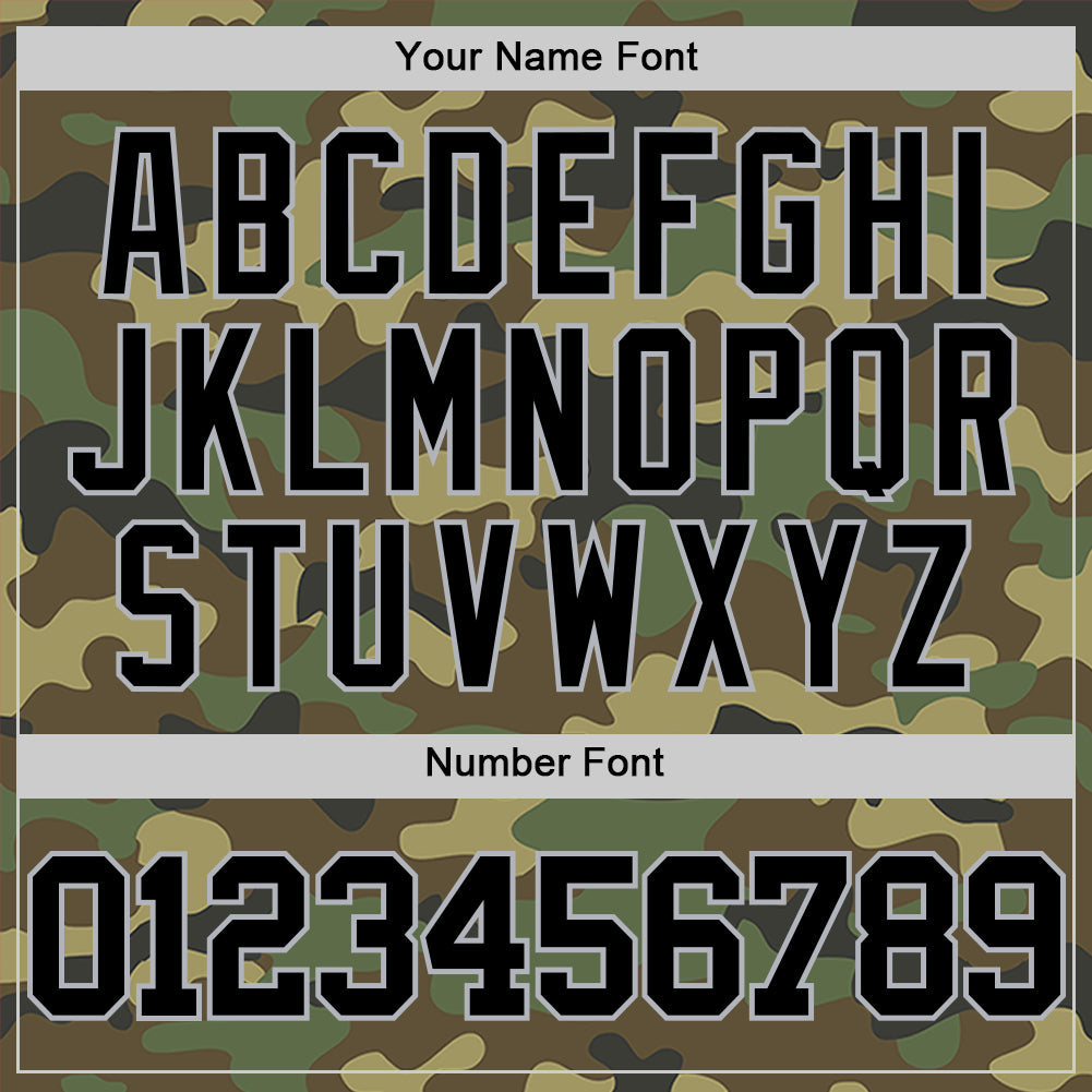 Custom Camo Black-Gray Authentic Salute To Service Basketball Jersey - Sky-Custom