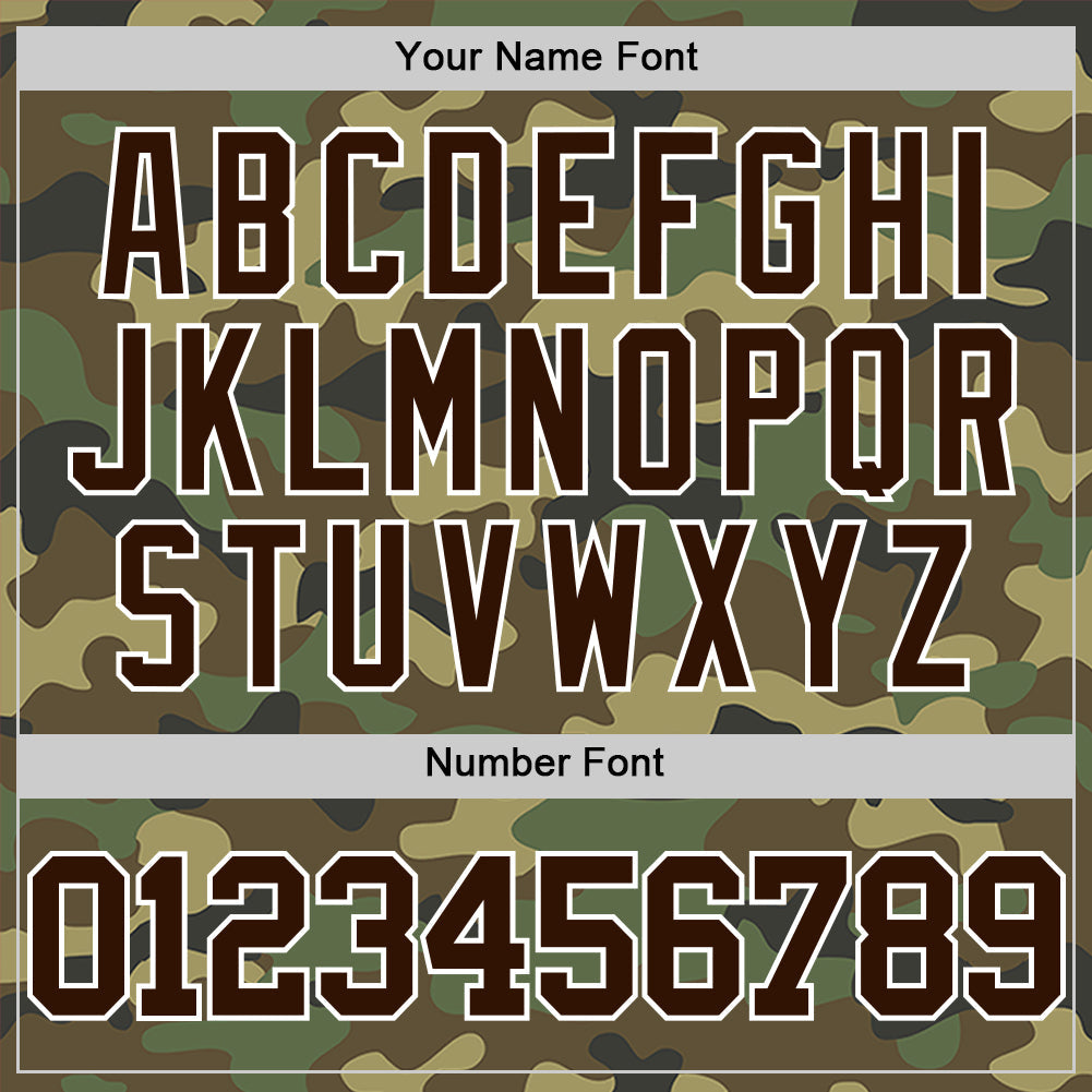 Custom Camo Brown-White Authentic Salute To Service Basketball Jersey - Sky-Custom