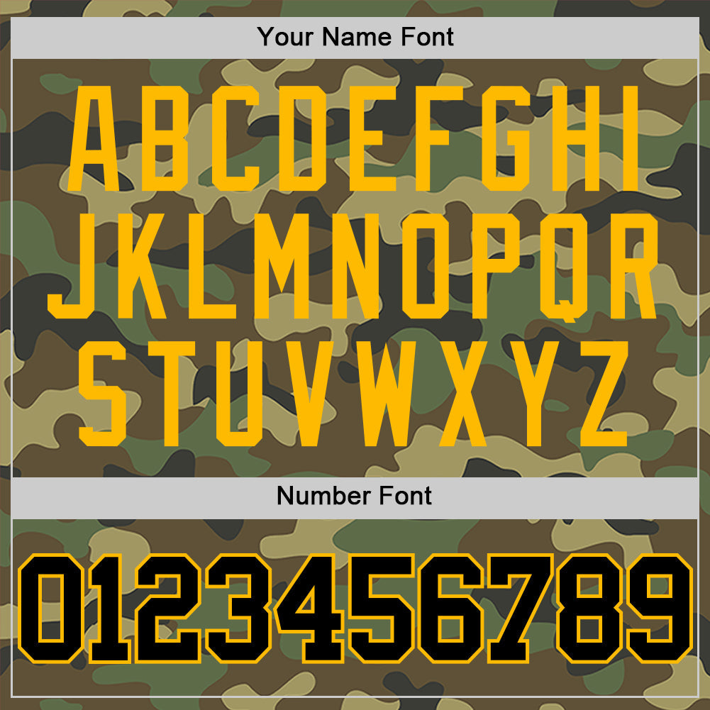 Custom Camo Black-Gold Authentic Salute To Service Basketball Jersey - Sky-Custom