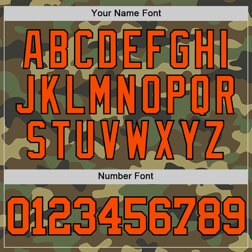 Custom Camo Orange-Black Authentic Salute To Service Basketball Jersey - Sky-Custom