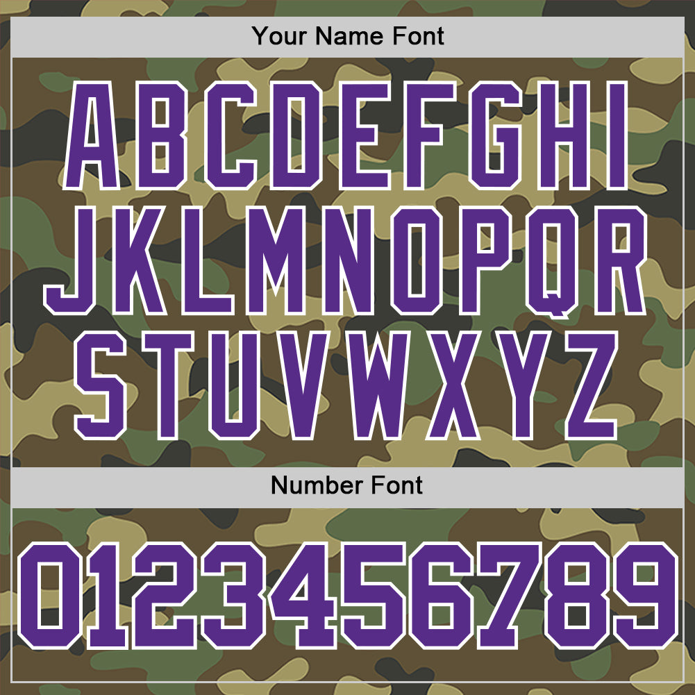 Custom Camo Purple-White Authentic Salute To Service Basketball Jersey - Sky-Custom