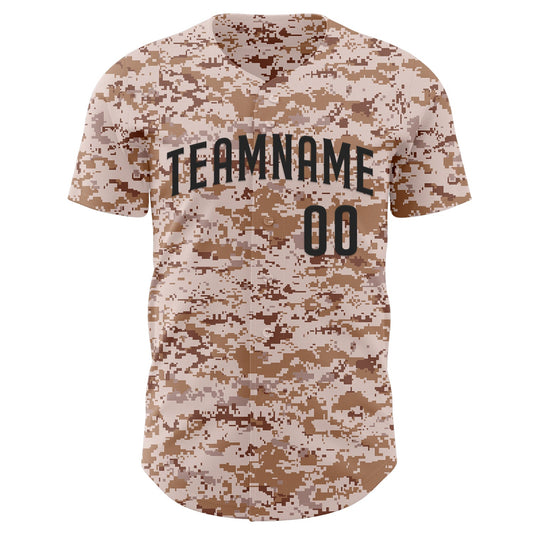 Custom Camo Black Authentic Salute To Service Baseball Jersey - Sky-Custom