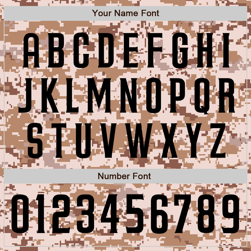 Custom Camo Black Authentic Salute To Service Baseball Jersey - Sky-Custom