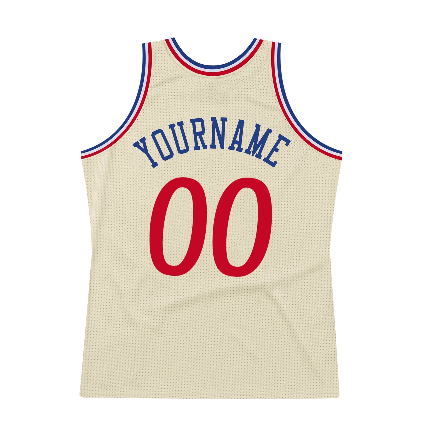Custom Cream Red-Royal Authentic Throwback Basketball Jersey - Sky-Custom