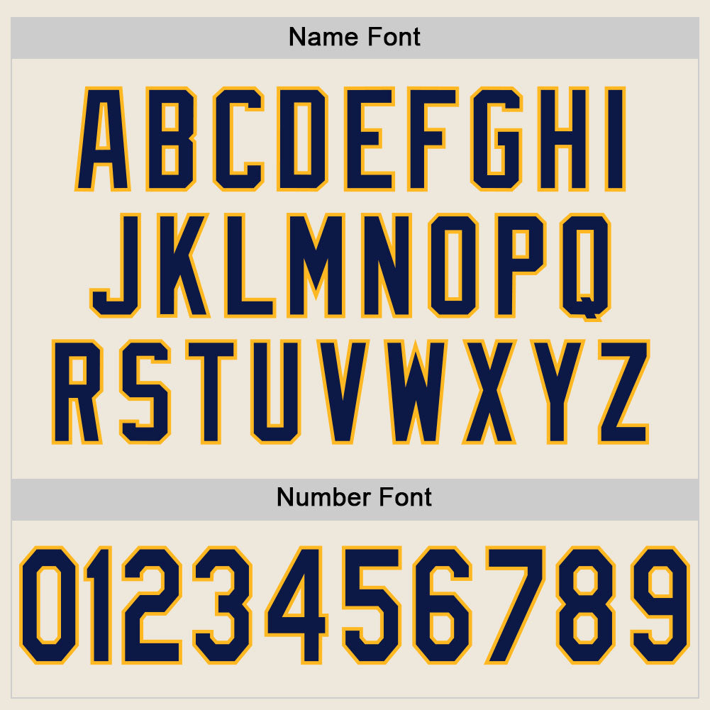 Custom Cream Navy-Gold Mesh Authentic Football Jersey - Sky-Custom