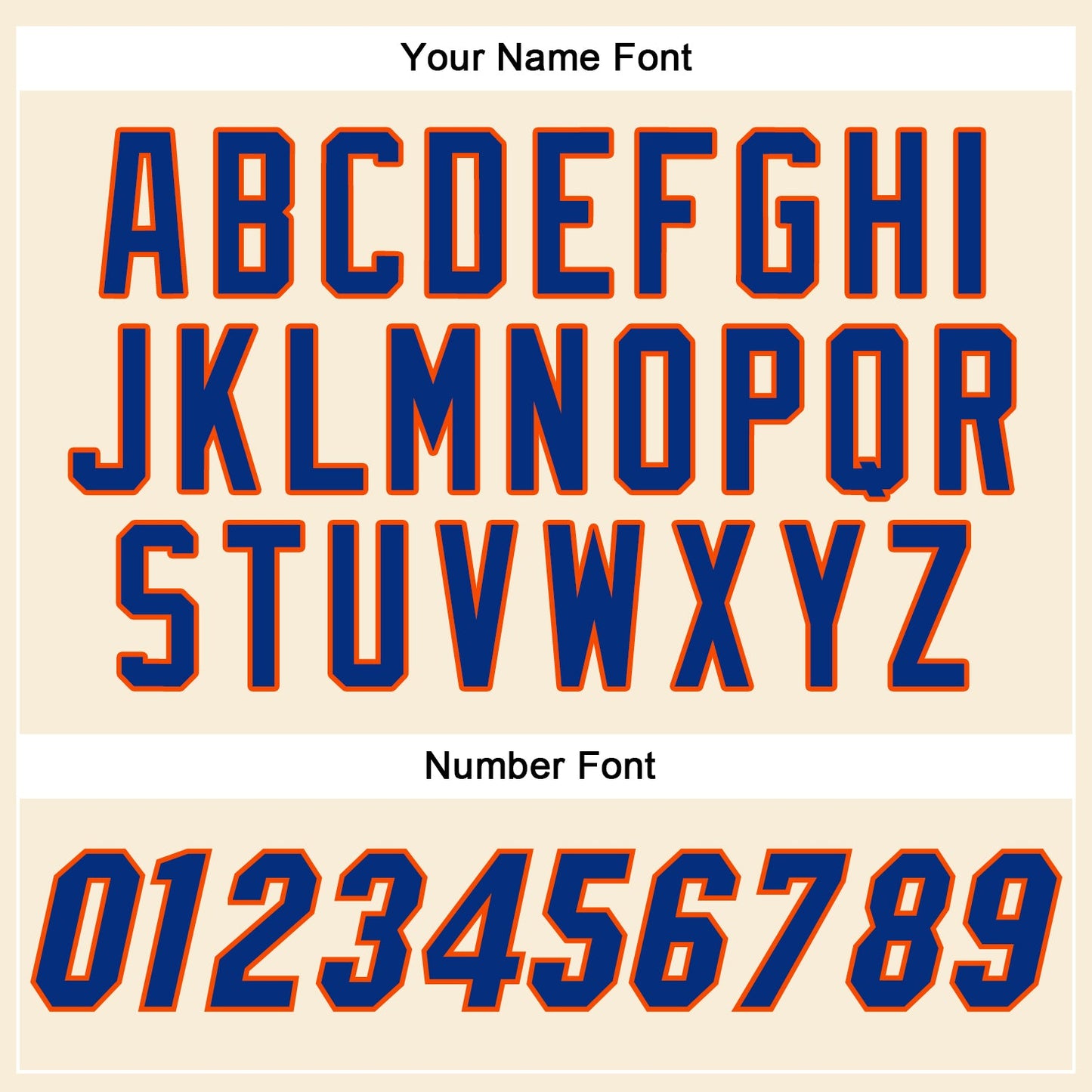 Custom Cream Royal-Orange Authentic Baseball Jersey - Sky-Custom