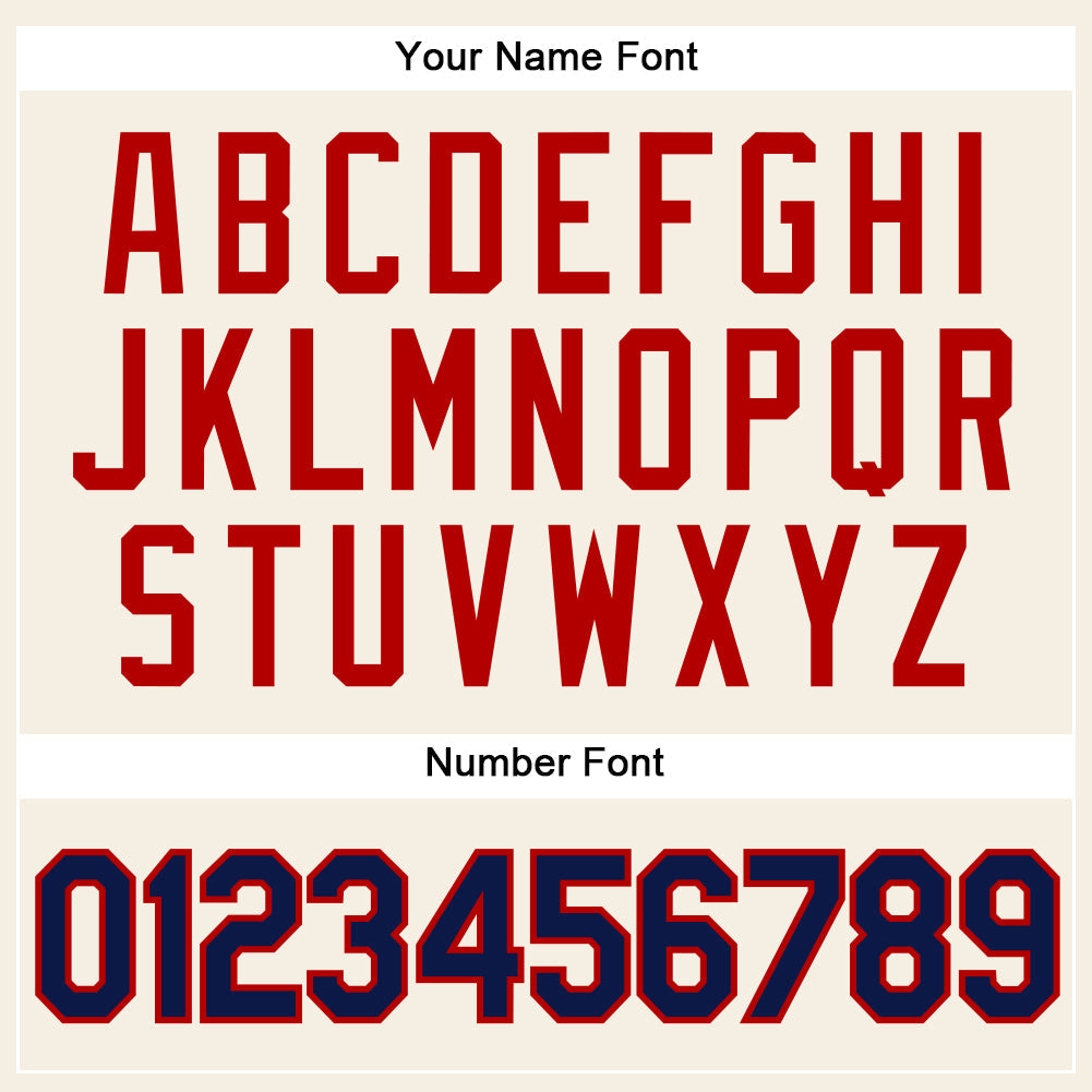 Custom Cream Navy-Red Authentic Sleeveless Baseball Jersey - Sky-Custom