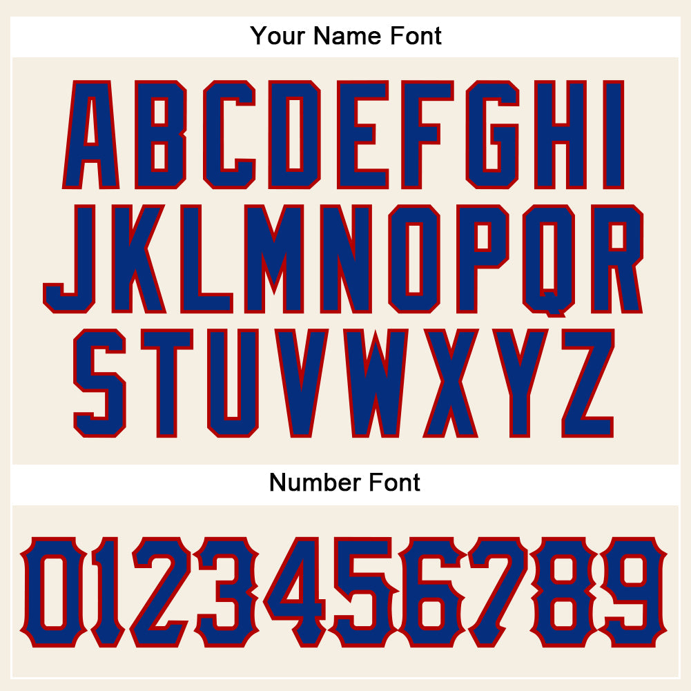 Custom Cream Royal-Red Authentic Sleeveless Baseball Jersey - Sky-Custom