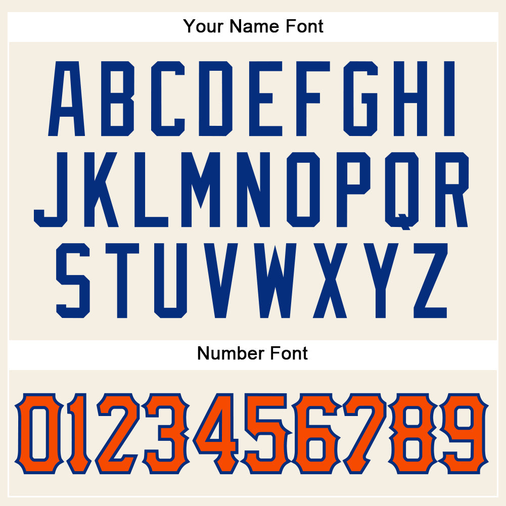 Custom Cream Orange-Royal Authentic Sleeveless Baseball Jersey - Sky-Custom