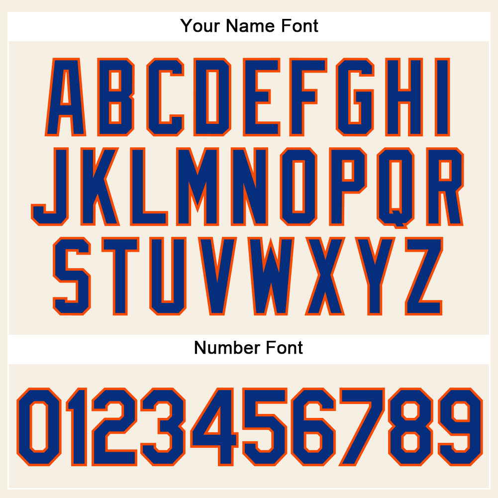 Custom Cream Royal-Orange Authentic Sleeveless Baseball Jersey - Sky-Custom