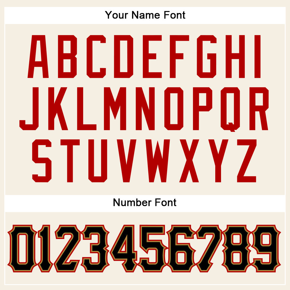 Custom Cream Black-Red Authentic Sleeveless Baseball Jersey - Sky-Custom