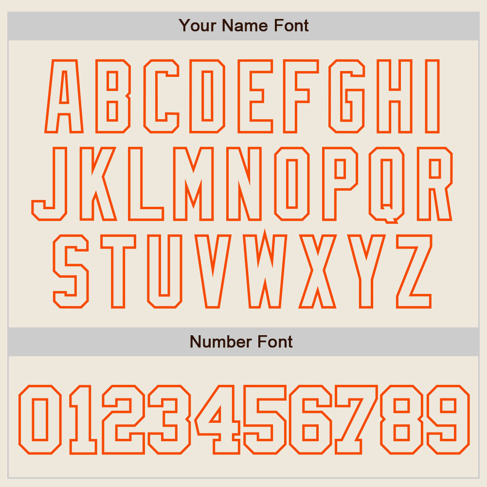 Custom Cream Cream-Orange Authentic Baseball Jersey - Sky-Custom