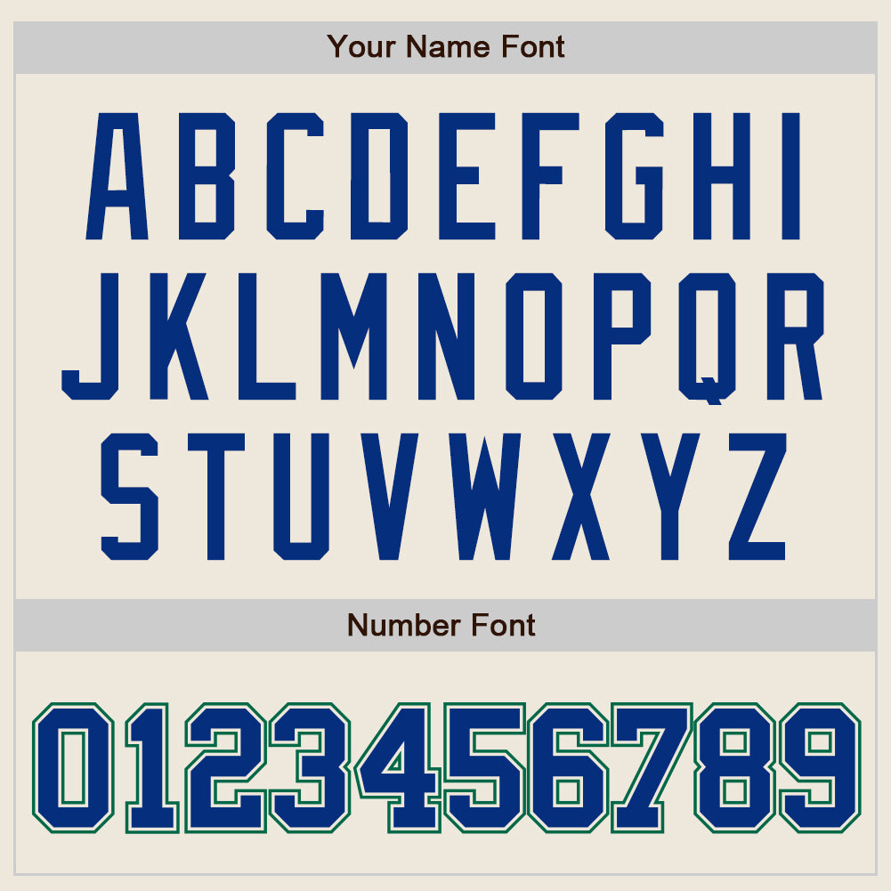 Custom Cream Royal-Kelly Green Authentic Baseball Jersey - Sky-Custom