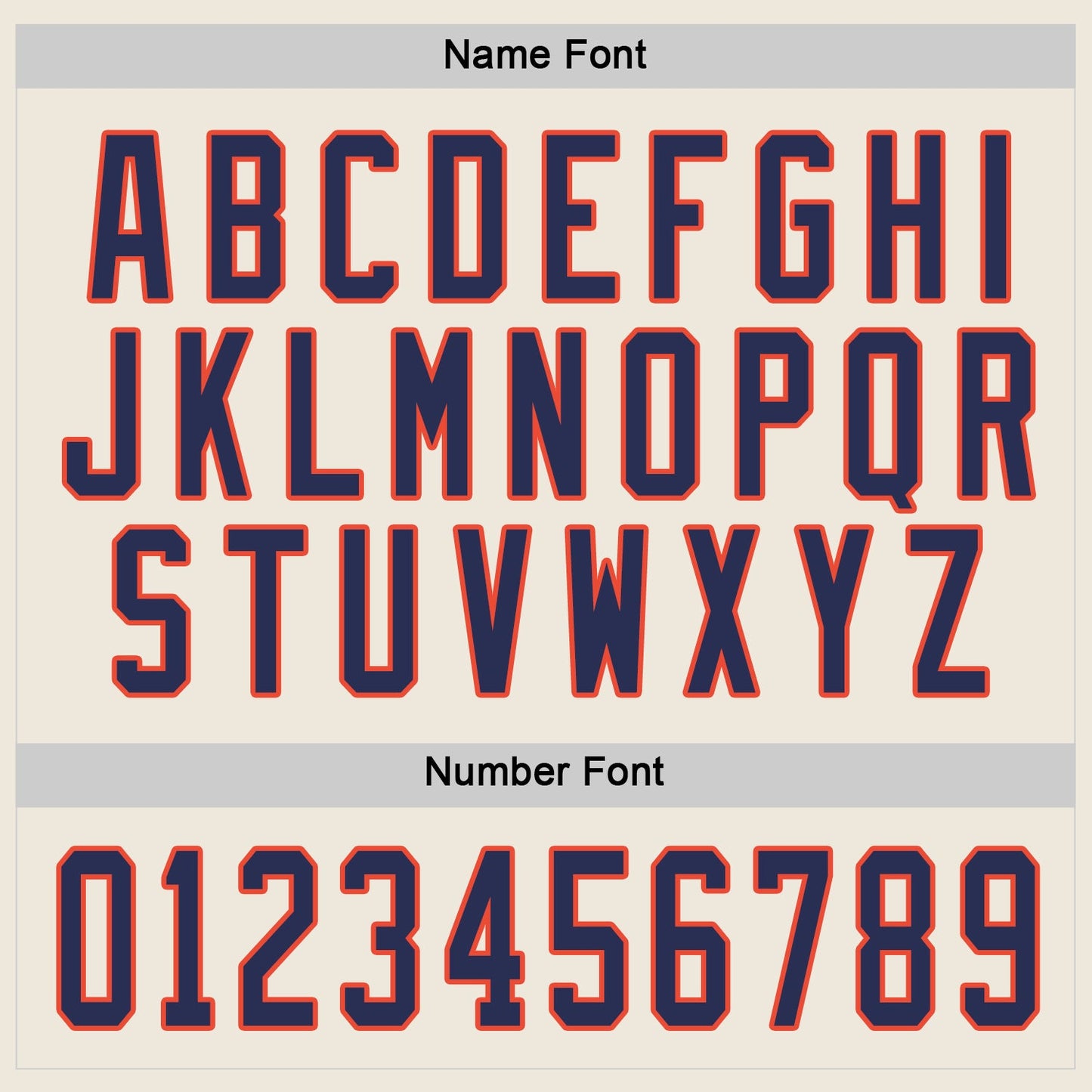 Custom Cream Navy-Orange Hockey Jersey - Sky-Custom