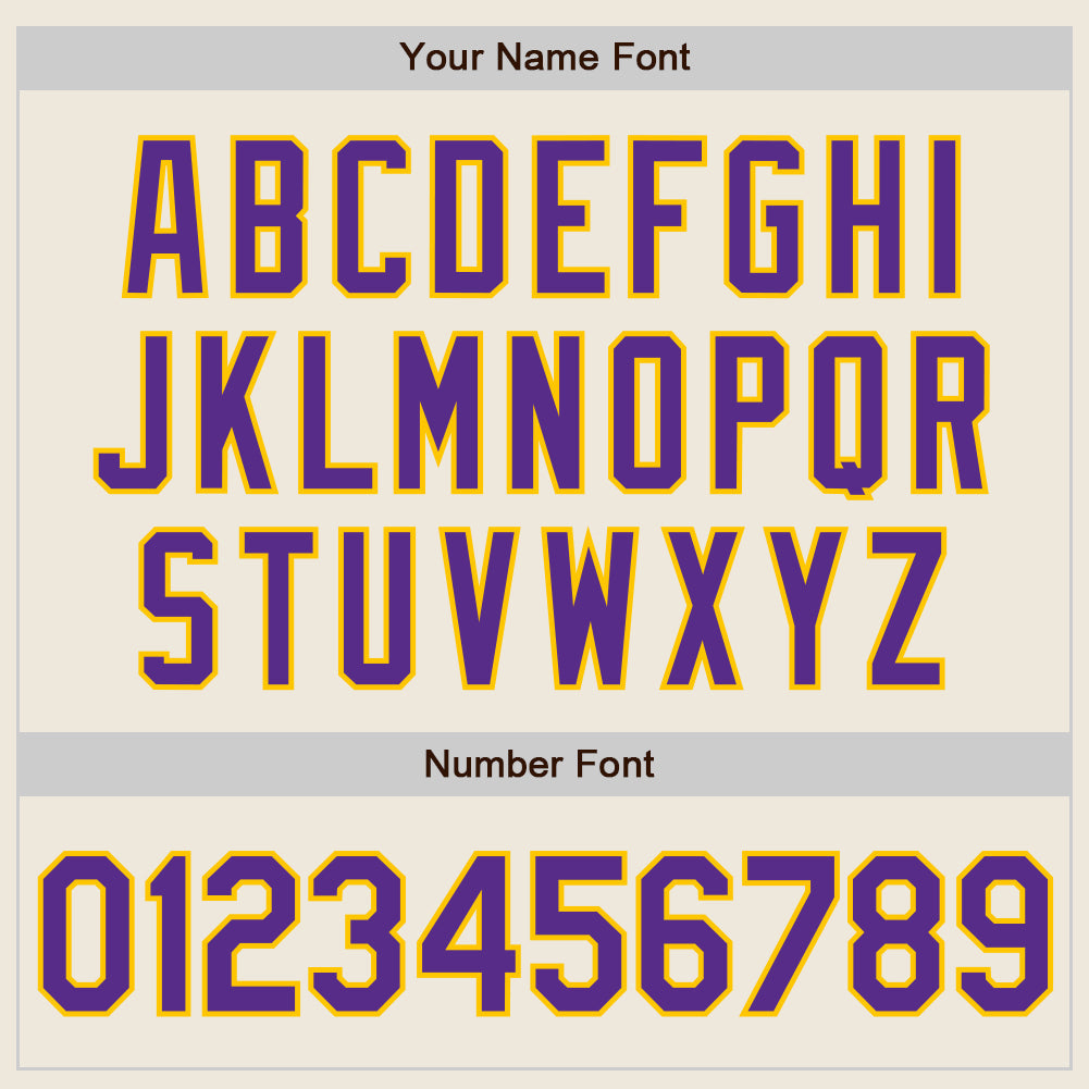 Custom Cream Purple Pinstripe Purple-Gold Authentic Baseball Jersey - Sky-Custom