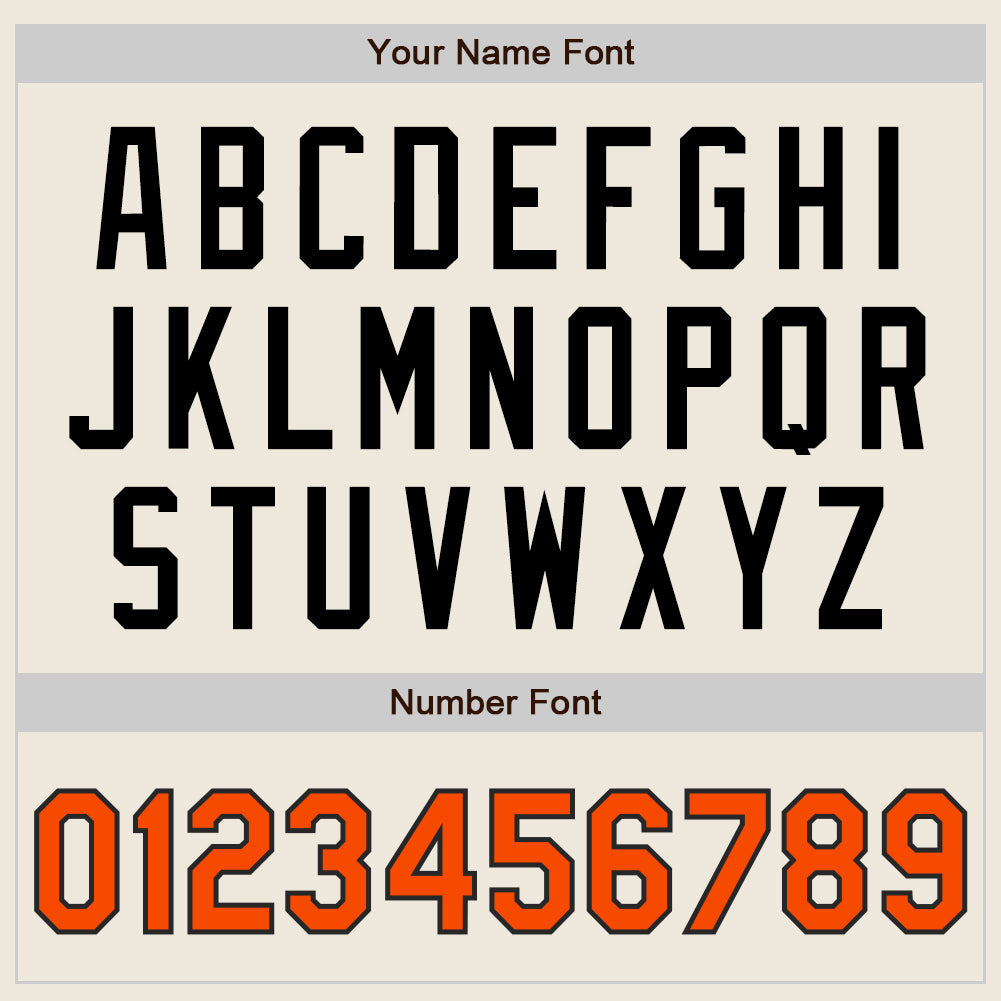 Custom Cream Orange-Black Authentic Baseball Jersey - Sky-Custom