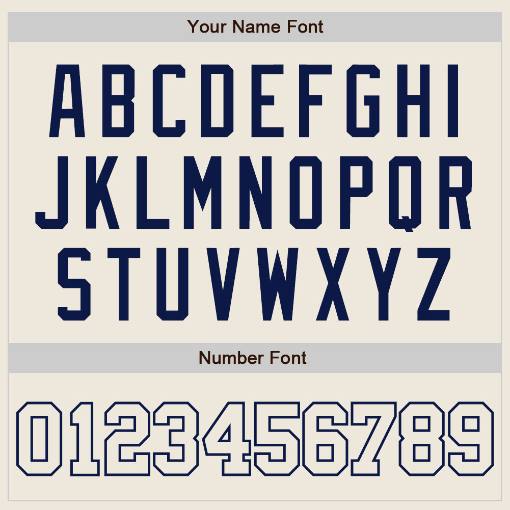 Custom Cream Cream-Navy Authentic Baseball Jersey - Sky-Custom