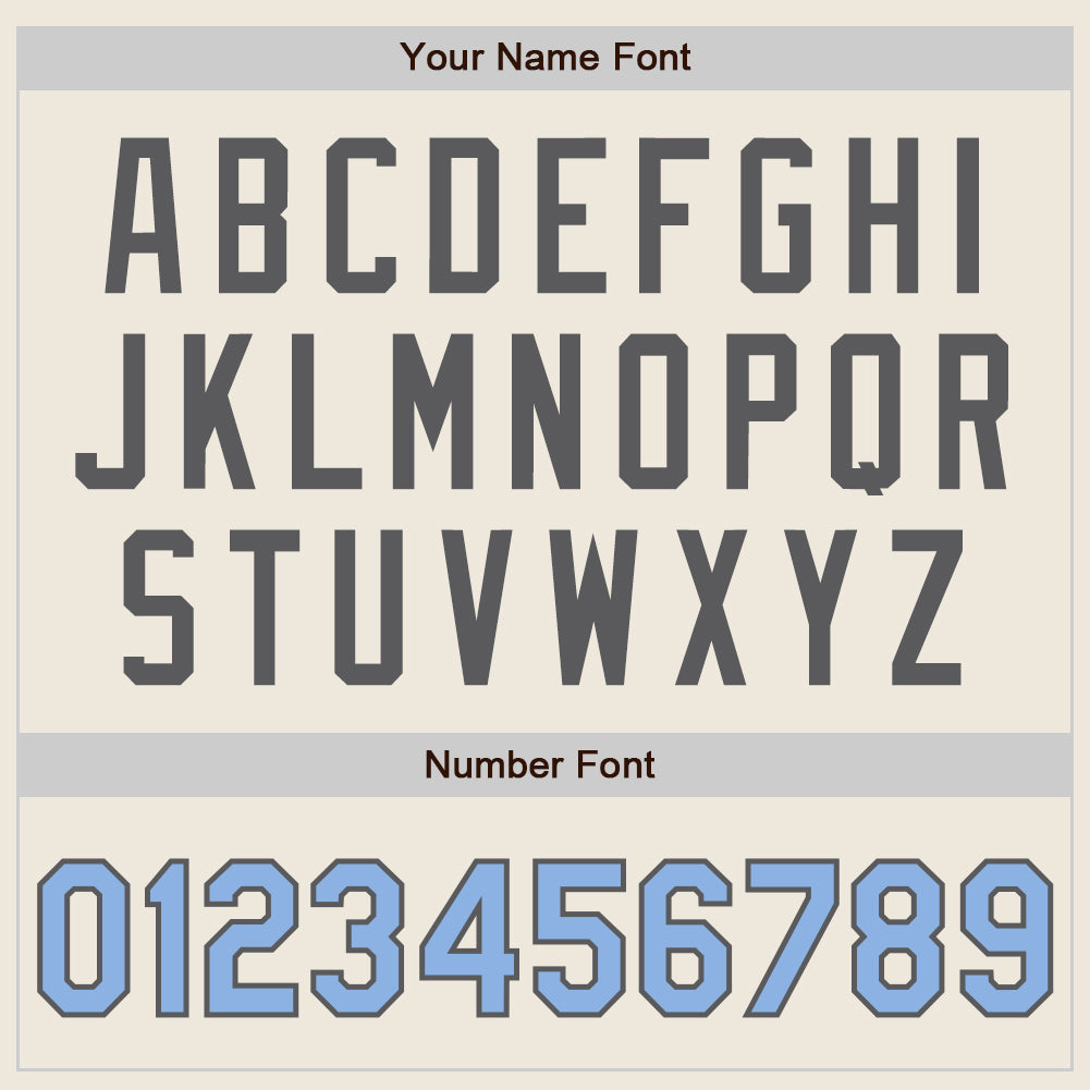 Custom Cream Light Blue-Steel Gray Authentic Baseball Jersey - Sky-Custom