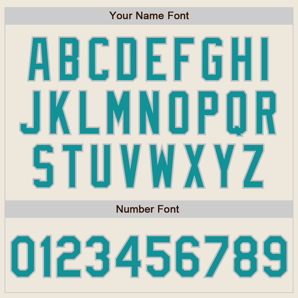 Custom Cream Teal-Gray Authentic Baseball Jersey - Sky-Custom