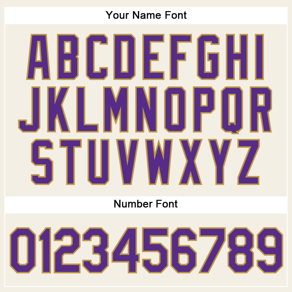 Custom Cream Purple Pinstripe Old Gold Authentic Baseball Jersey - Sky-Custom