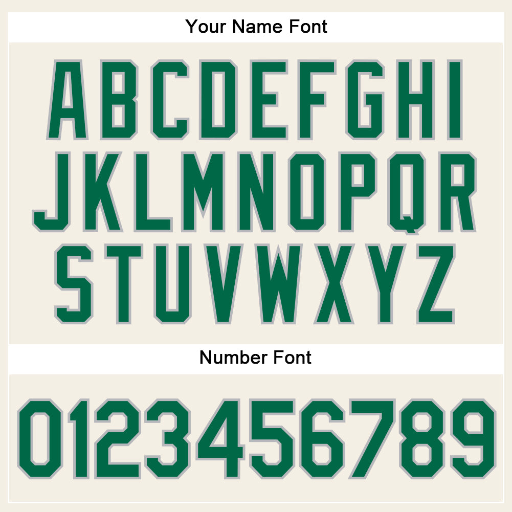 Custom Cream Gray Pinstripe Kelly Green Authentic Baseball Jersey - Sky-Custom