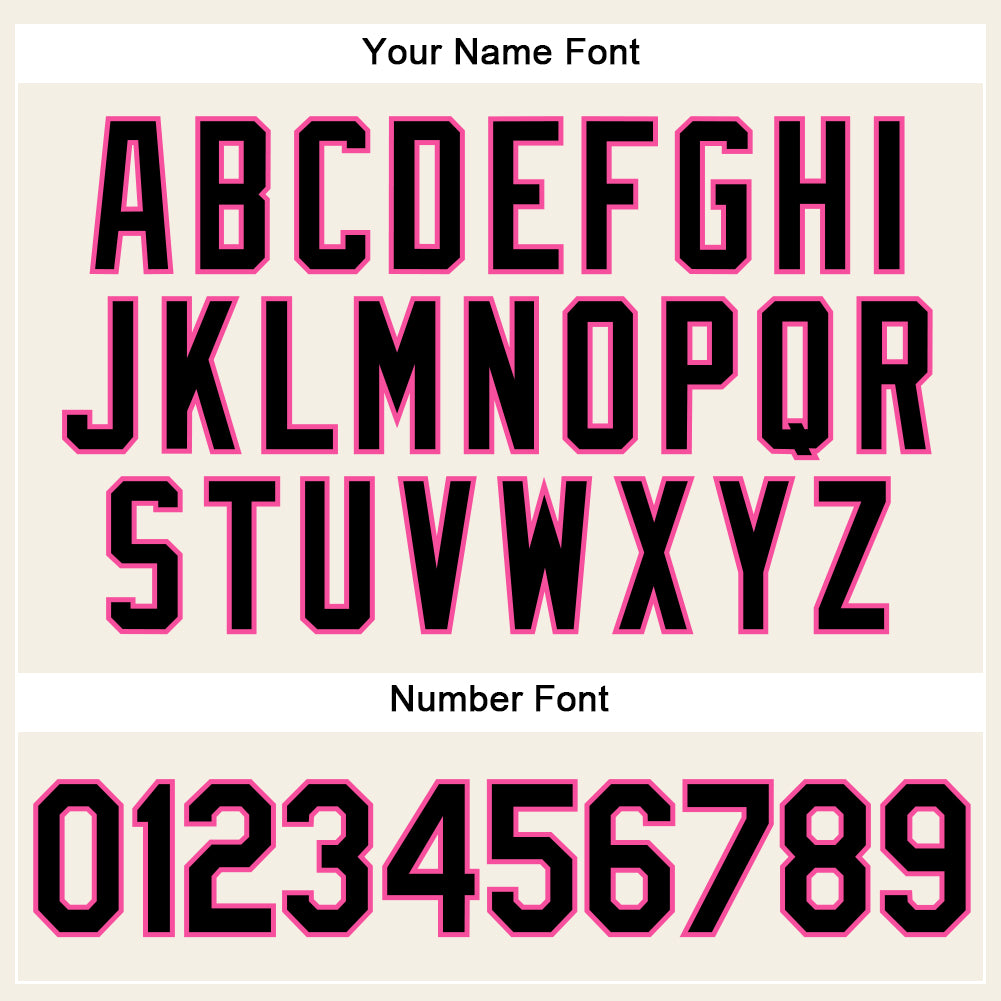 Custom Cream Black Pinstripe Pink Authentic Baseball Jersey - Sky-Custom