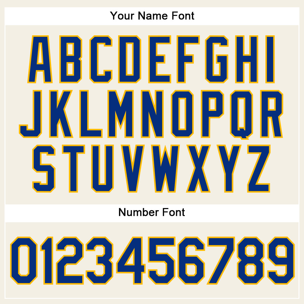 Custom Cream Royal Pinstripe Gold Authentic Baseball Jersey - Sky-Custom