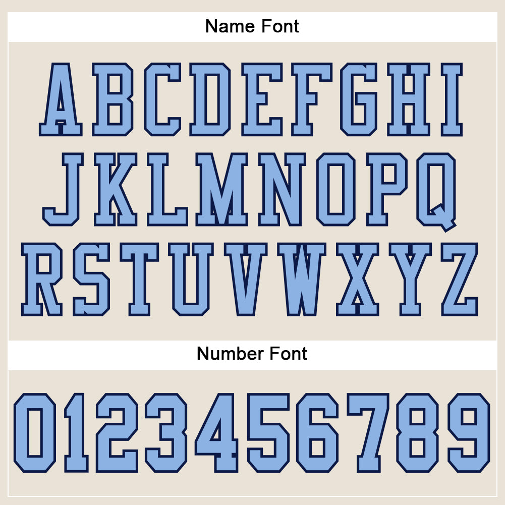 Custom Cream Light Blue-Navy Mesh Authentic Football Jersey - Sky-Custom