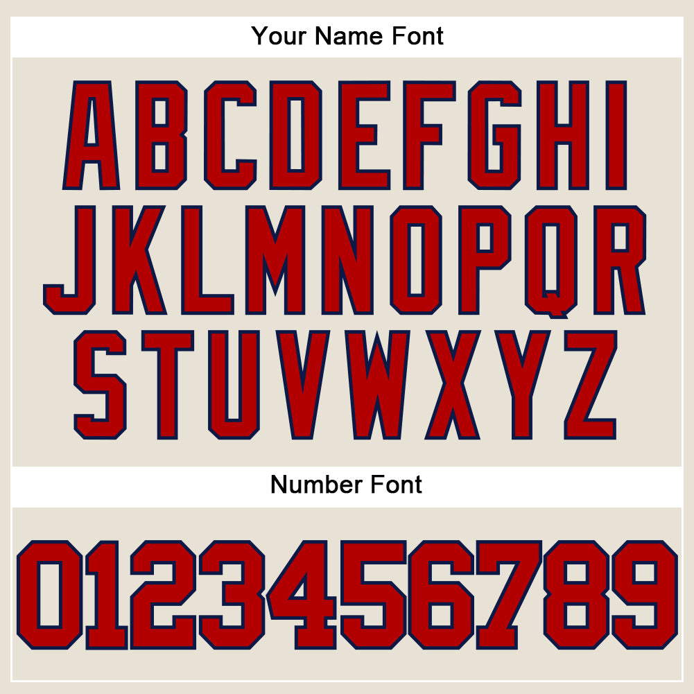 Custom Cream Red-Navy Authentic Baseball Jersey - Sky-Custom