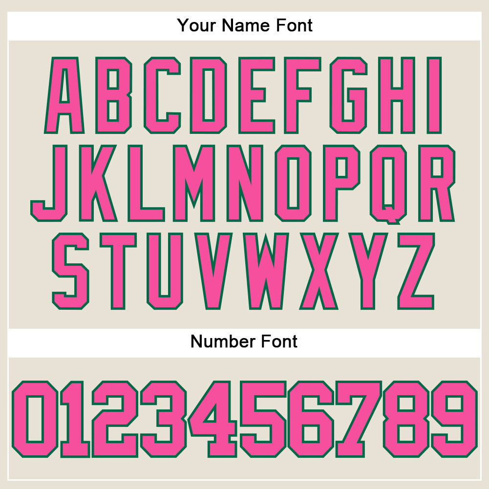 Custom Cream Pink-Kelly Green Authentic Baseball Jersey - Sky-Custom