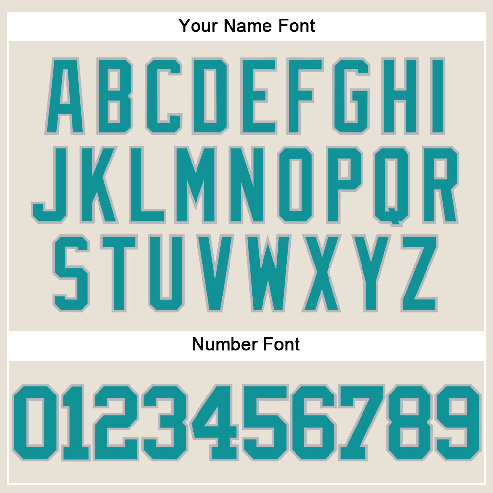 Custom Cream Teal-Gray Authentic Baseball Jersey - Sky-Custom