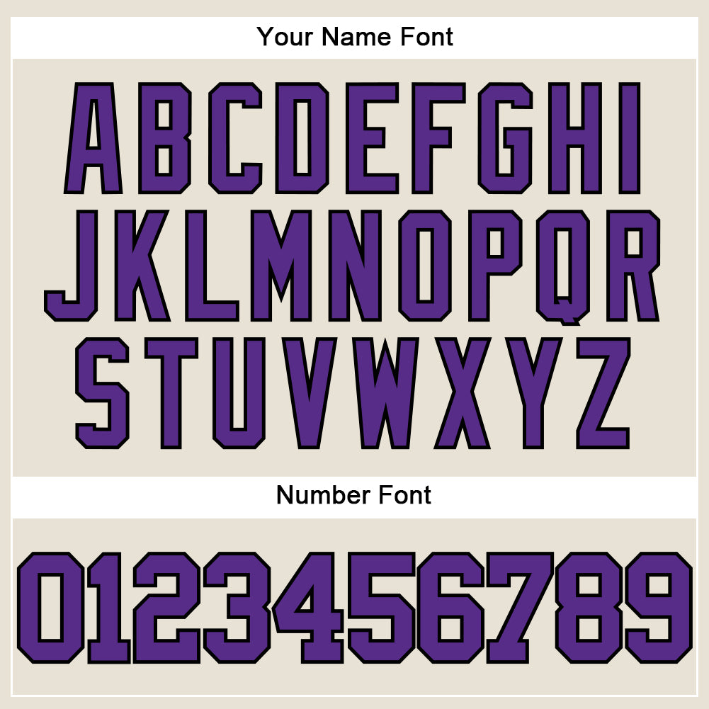 Custom Cream Purple-Black Authentic Baseball Jersey - Sky-Custom